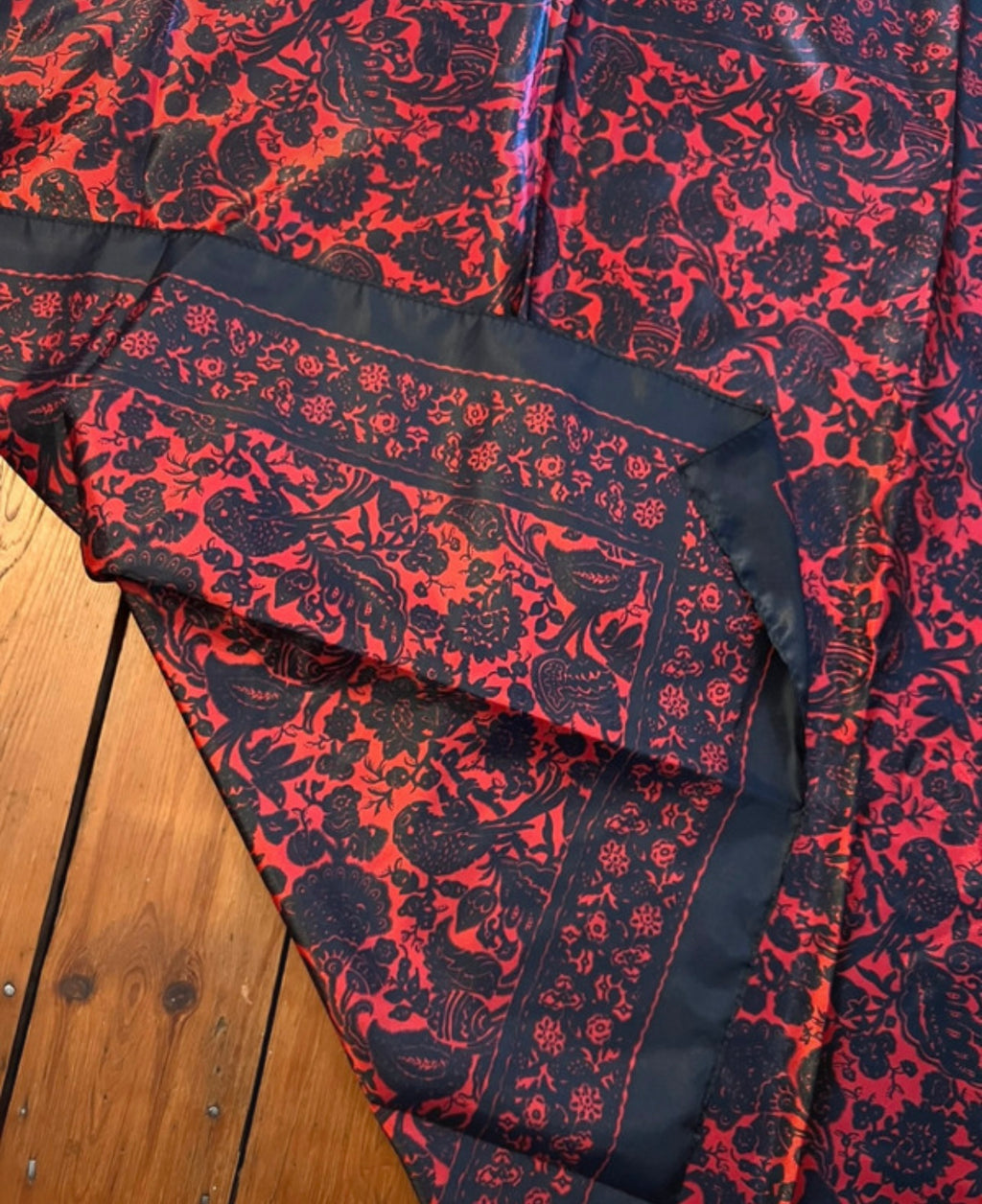 Western Wild Rag – Red & Black Floral Paisley
