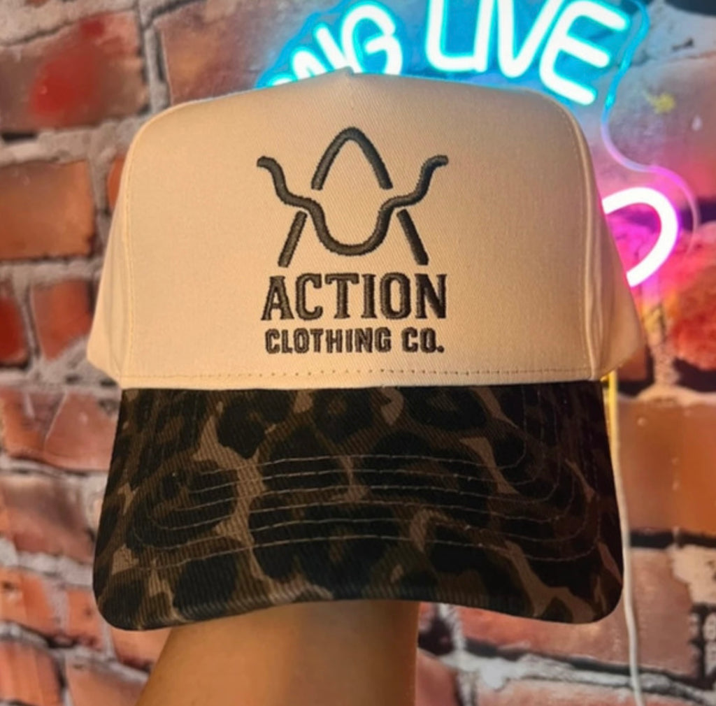 Action Clothing Co. Leopard Trucker Cap