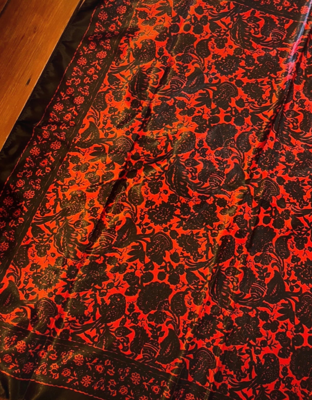 Western Wild Rag – Red & Black Floral Paisley