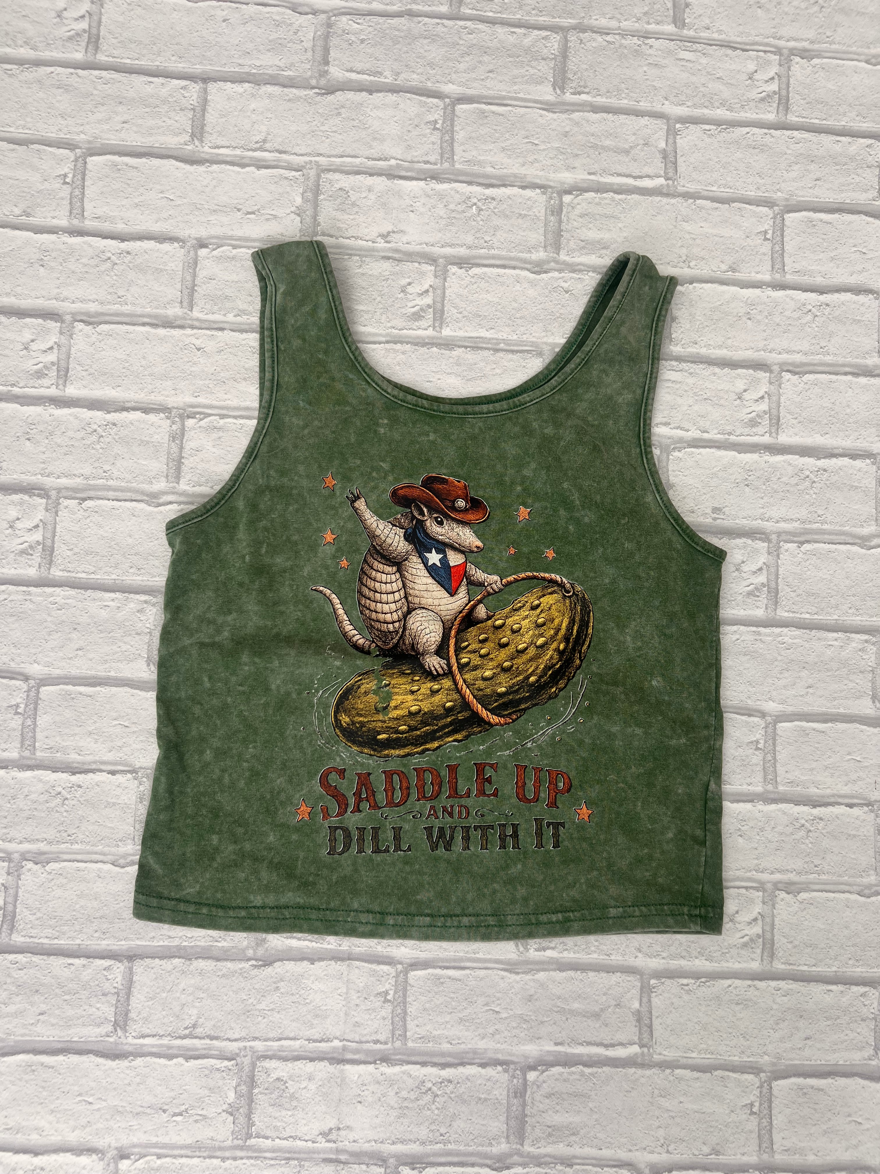 Saddle up and Dill with it armadillo cropped vest