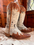 Adelaide hair on hide high top boots