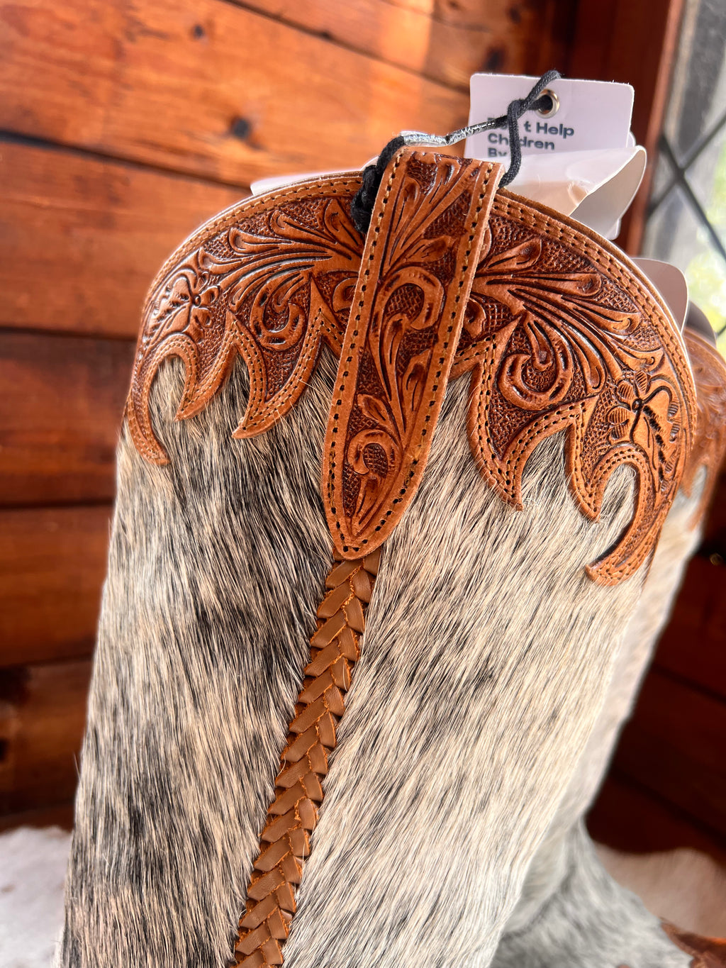 Adelaide hair on hide high top boots