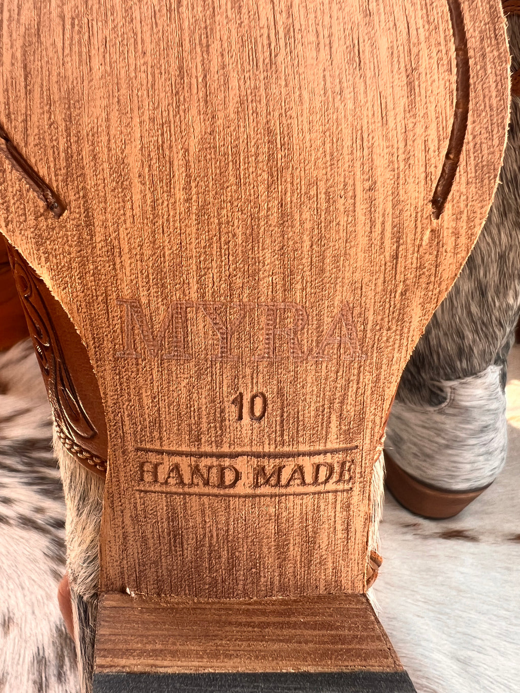 Adelaide hair on hide high top boots
