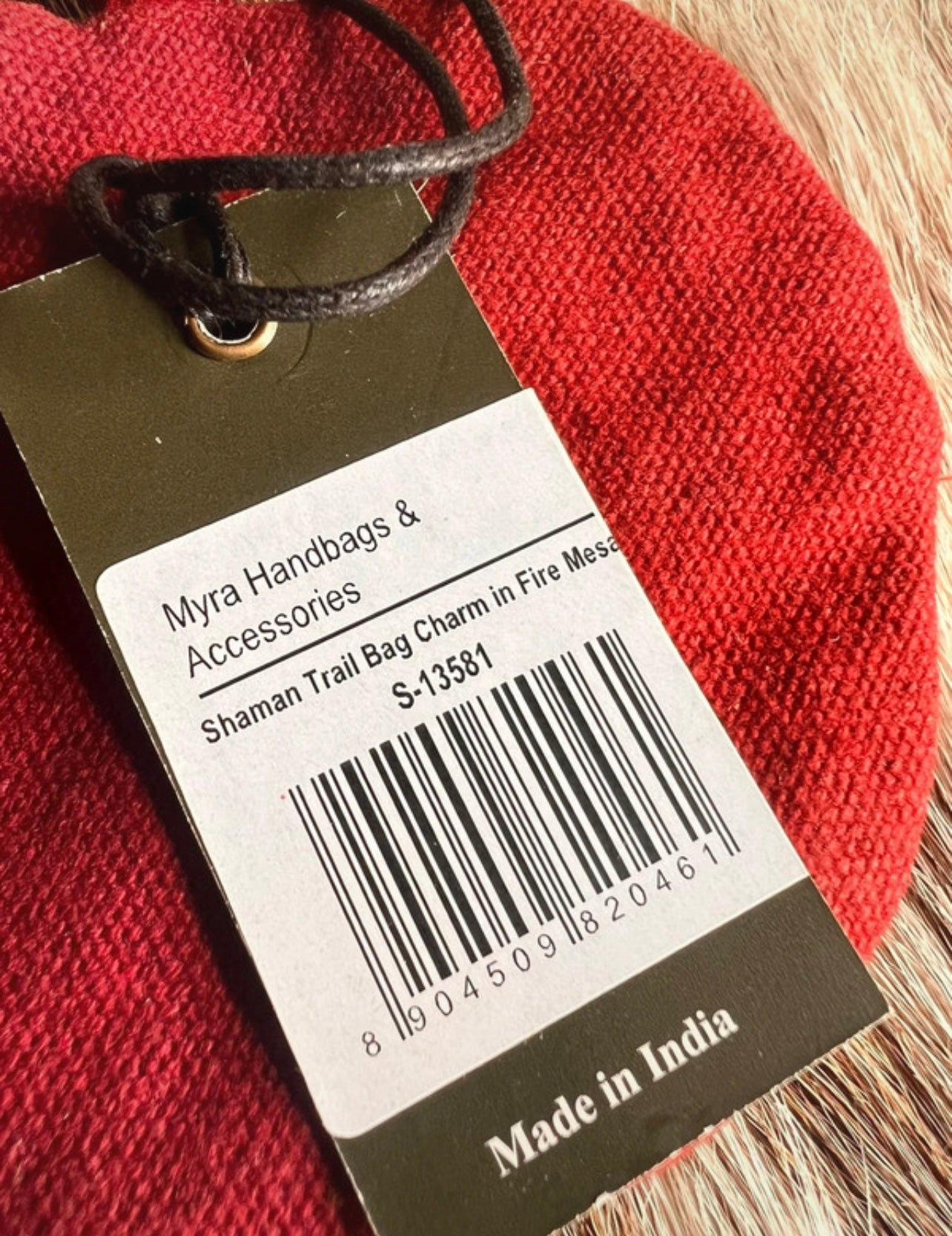 Myra “Shaman Trail” Beaded Bag Charm & Coin Purse – Fire Mesa