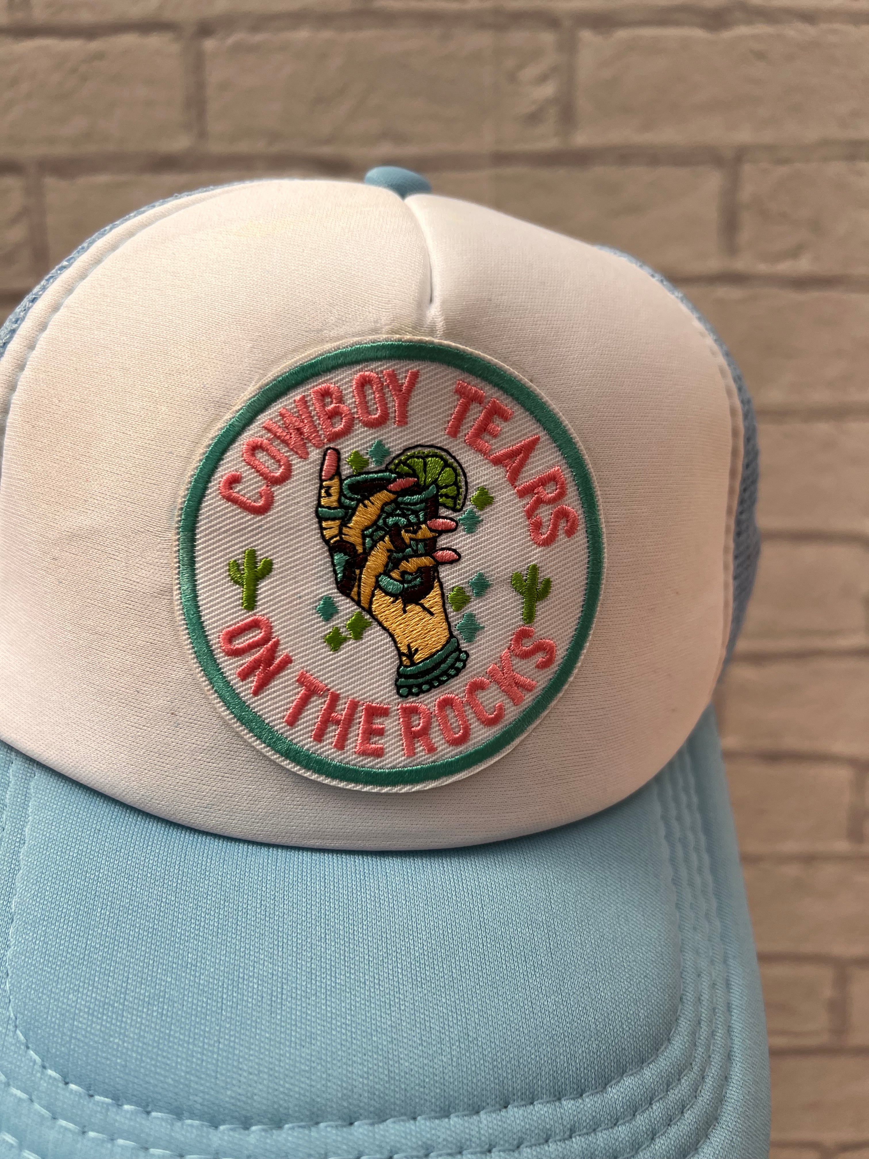 Cowboy tears on the rocks trucker hat