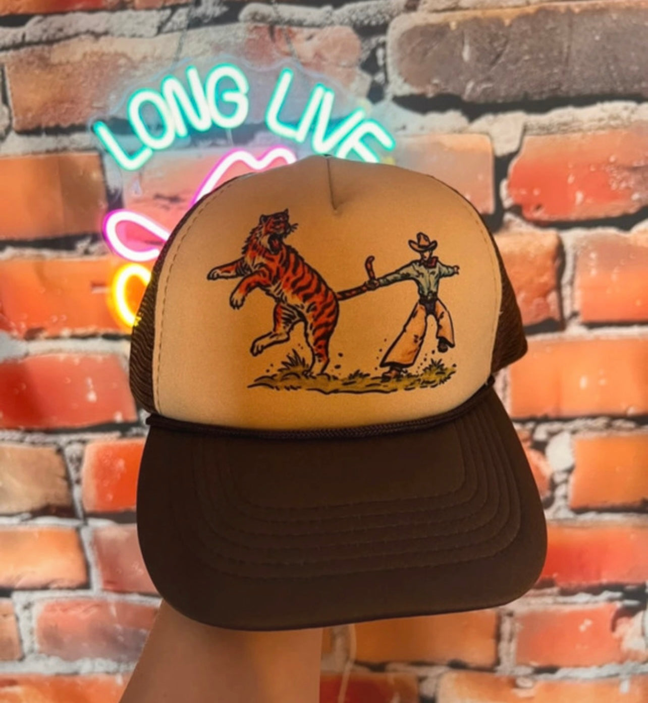 Vintage style Rodeo Tiger Trucker Cap
