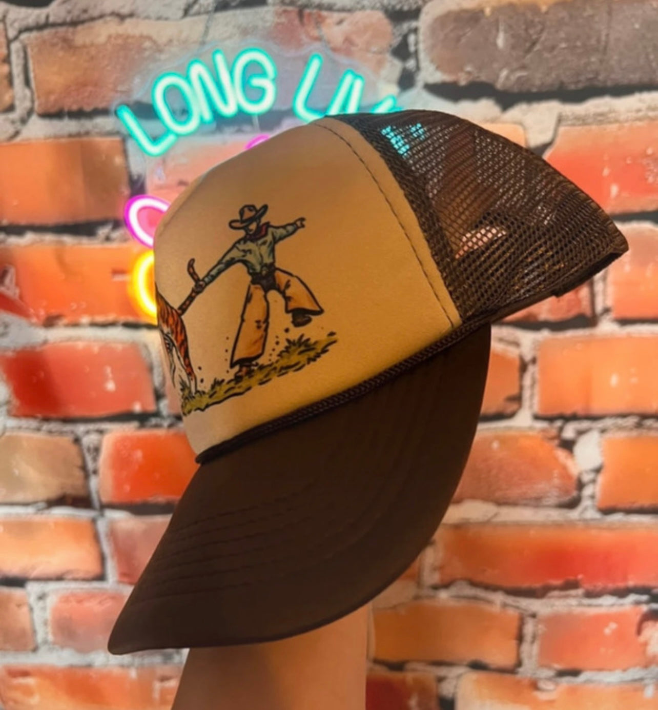 Vintage style Rodeo Tiger Trucker Cap