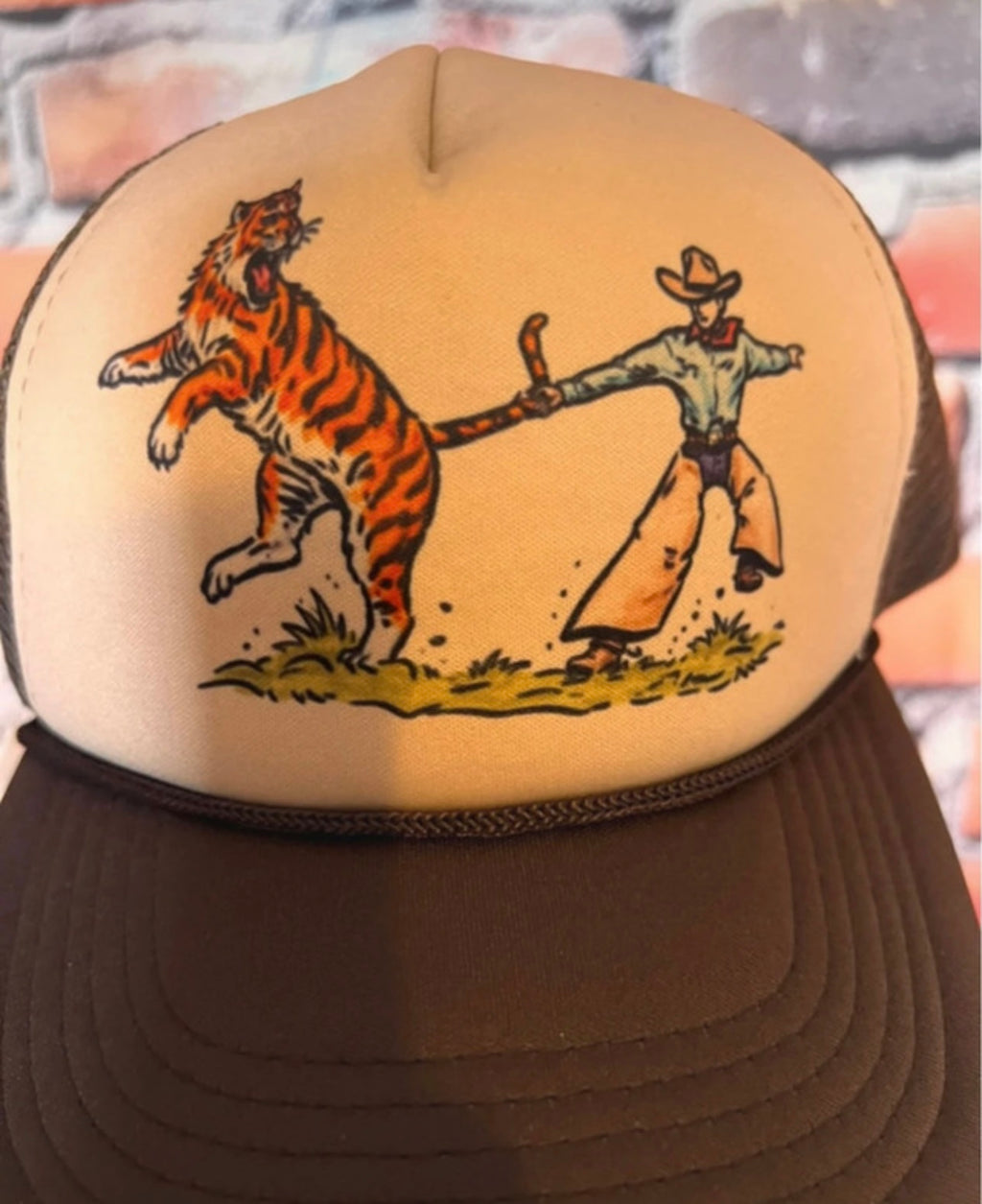 Vintage style Rodeo Tiger Trucker Cap