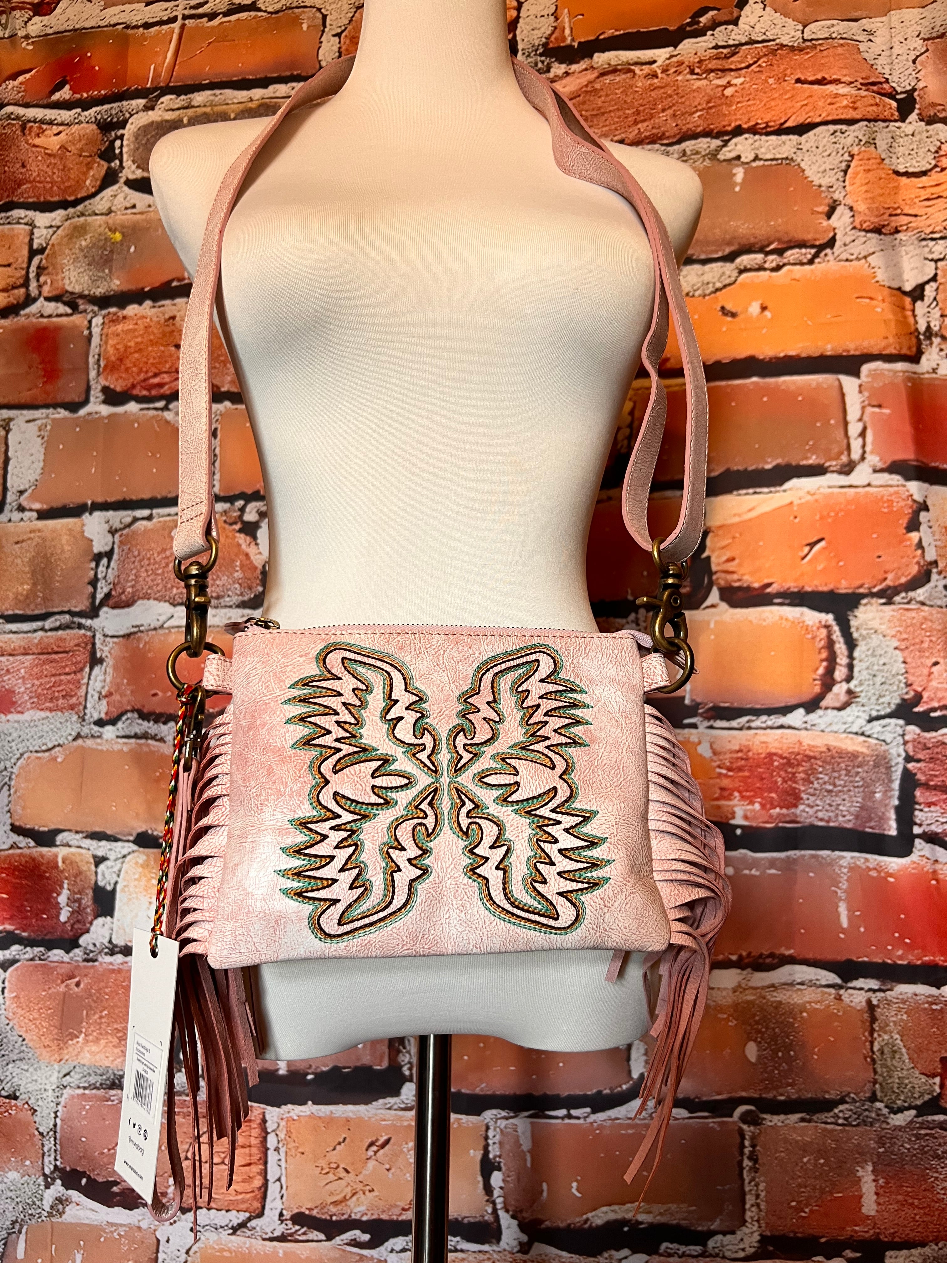 Myra thunderfly fringe leather bag