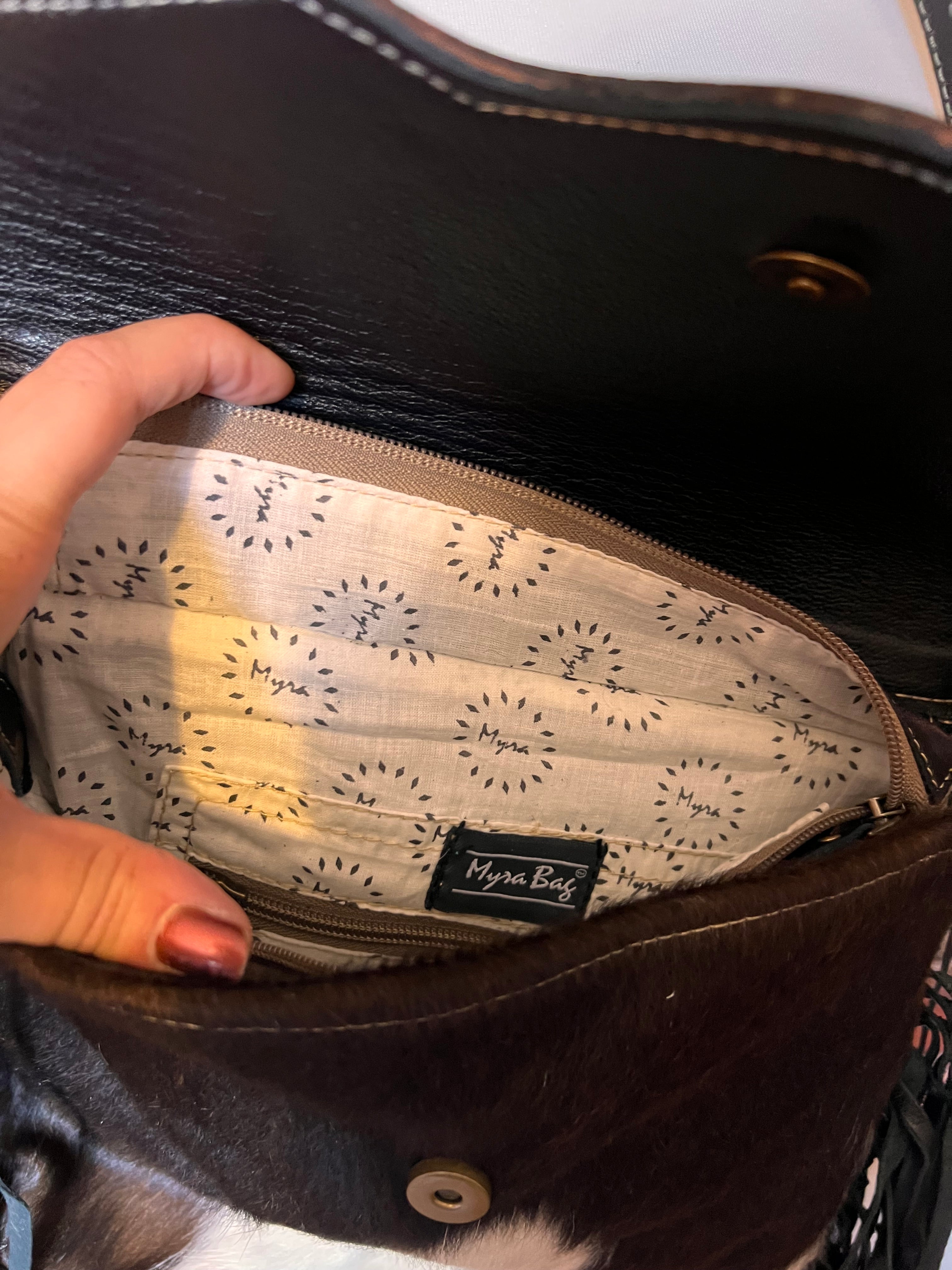 Myra Aqua hand tooled bag