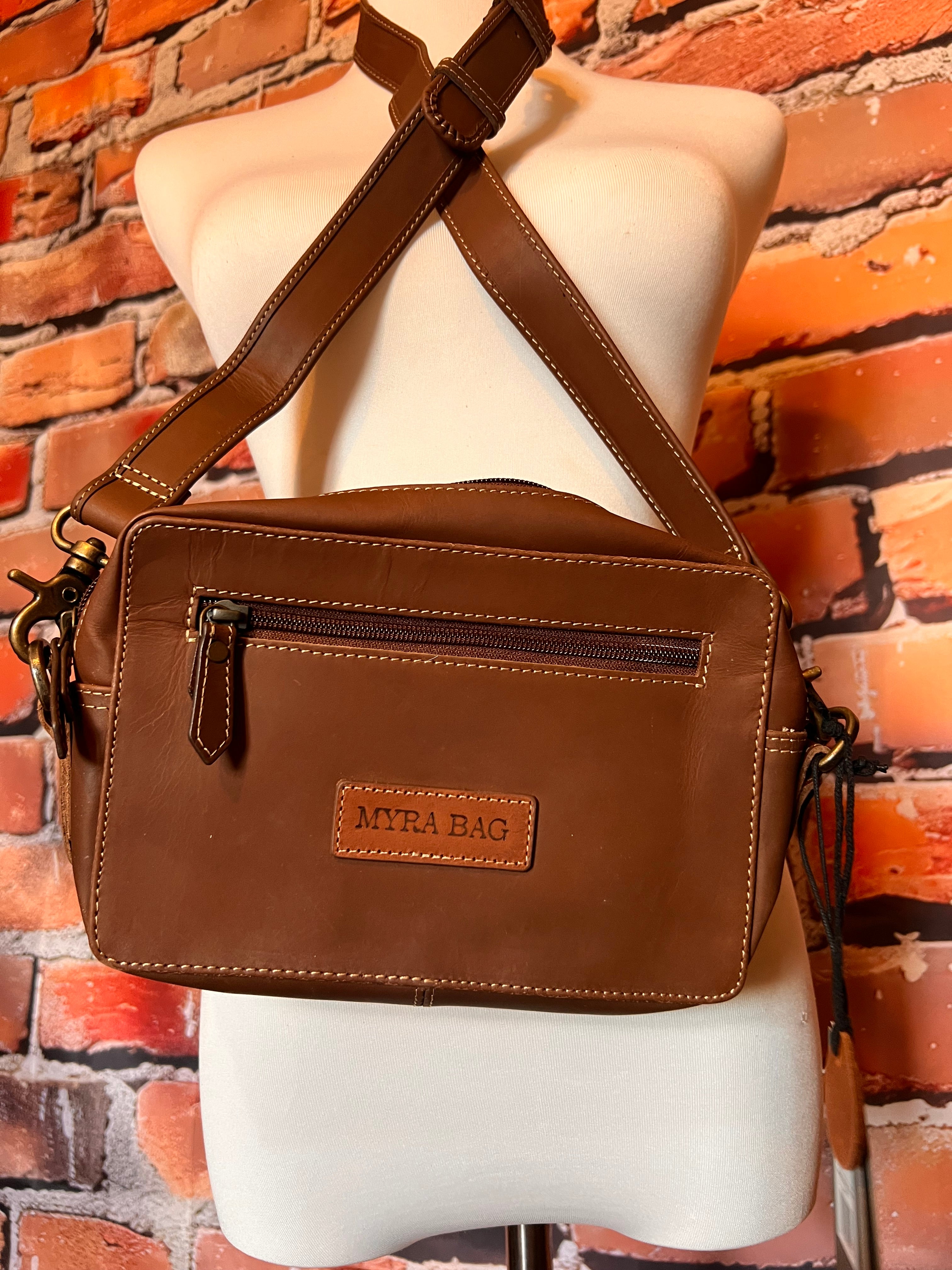 Myra winds of the rose hand tooled bag